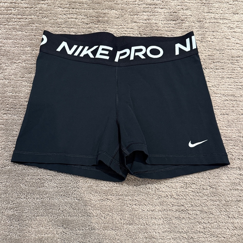Nike Pro 3” Shorts Women's Black Athletic Medium - Picture 3 of 6
